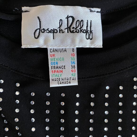 Joseph Ribkoff Sparkly Studded Long Sleeve Stretch Top - Picture 6 of 10